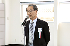 古山学長の挨拶の様子