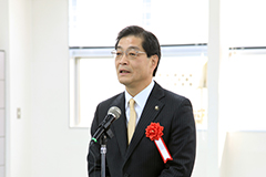 山崎綾部市長の挨拶の様子