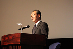 古山学長の開会の挨拶