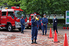 屋内消火栓の実技訓練