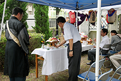 実験動物慰霊祭の様子