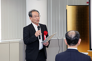 古山学長の挨拶の様子