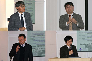 上段右から太田教授、民谷教授、
下段右から野田教授、佐藤フェロー
