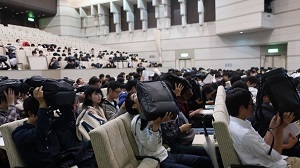 地震初動対応訓練の様子