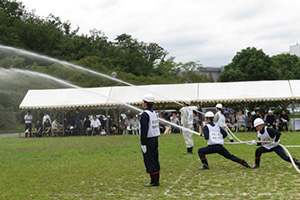 放水訓練の様子