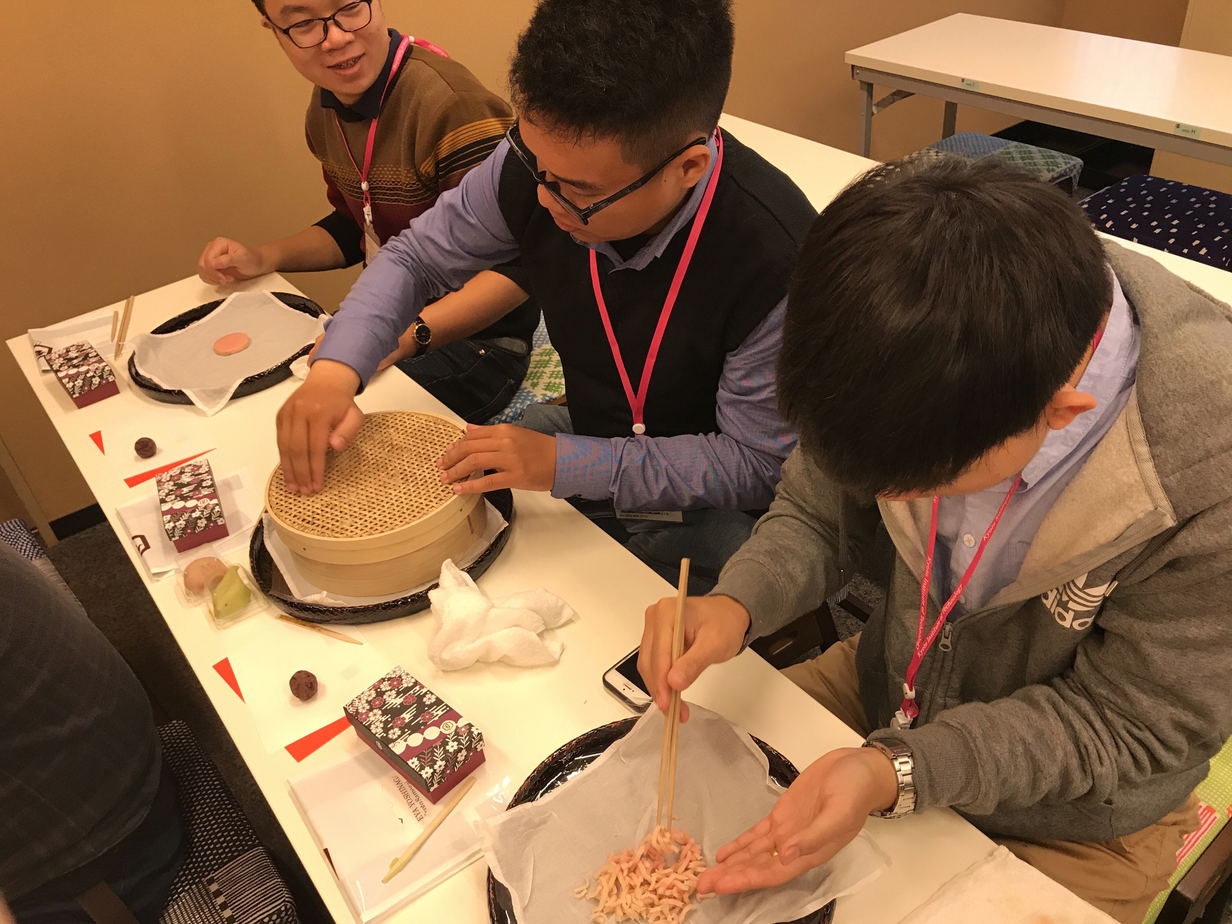 Making Japanese sweets