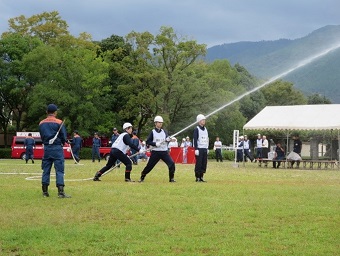 放水訓練の様子