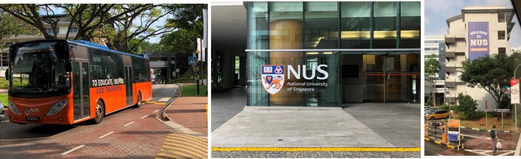 図1．NUS構内の様子：大学のシャトルバスが随時運航している．