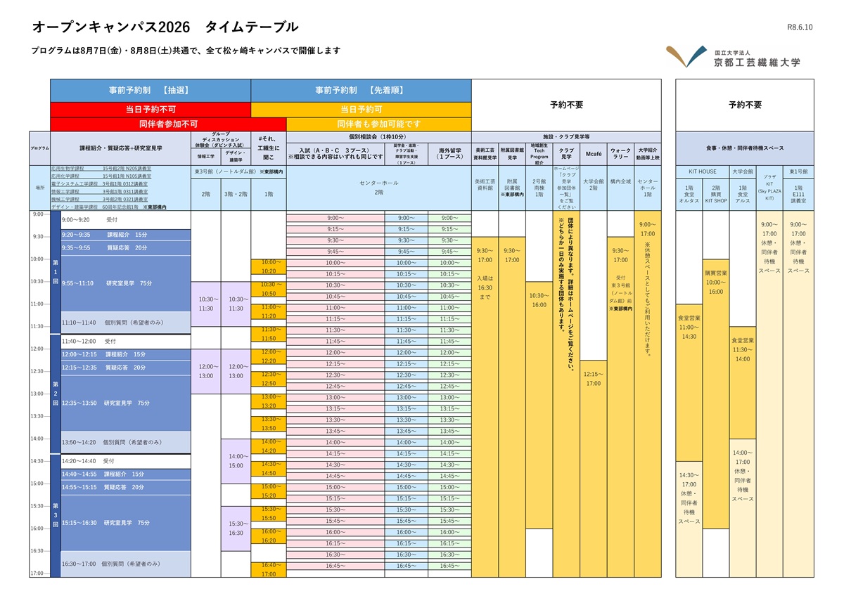 タイムテーブル